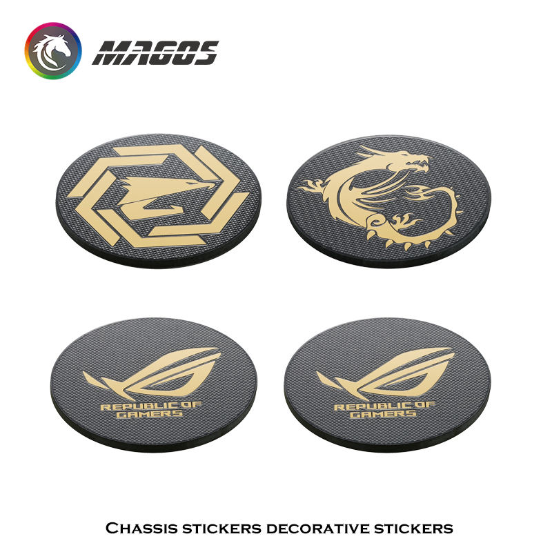Pc Gaming Case - Computer Case Fan Metal Sticker ROG