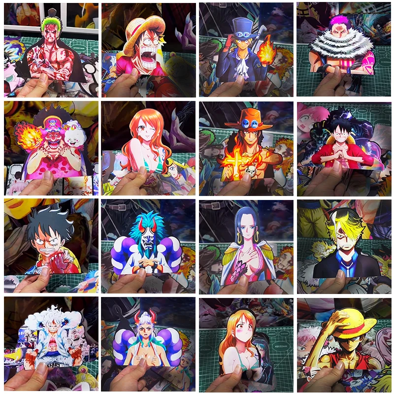 Pc Gaming Anime - ONE PIECE 3D Lenticular Stickers Luffy