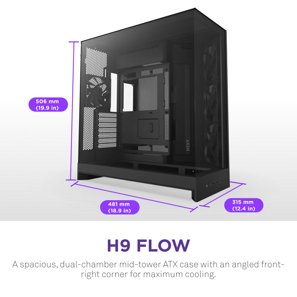 2025 New NZ/XT H9 Flow Black W - Pc Gaming Nz review and price