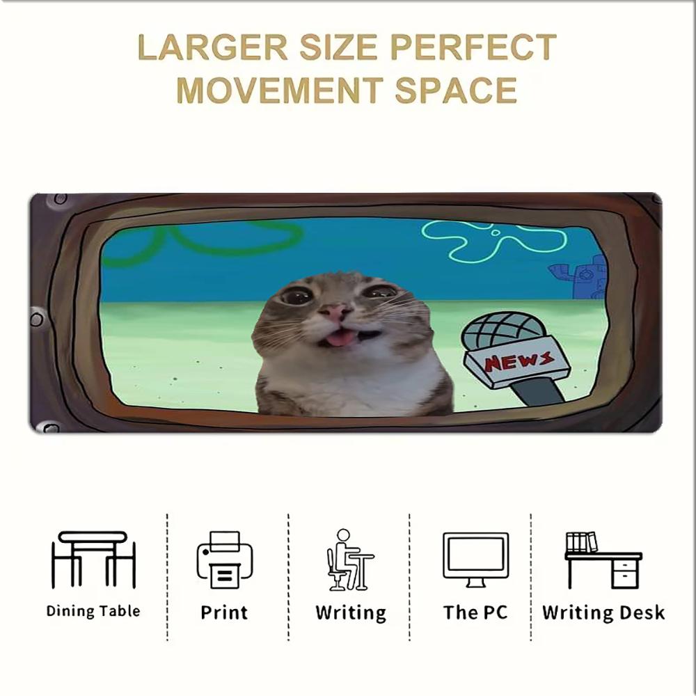 Funny Reporter Cat Meme Large  - Pc Gaming News review and price