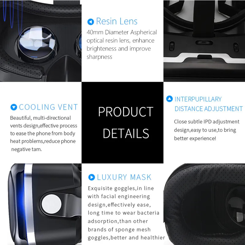 VR Shinecon 6.0 Headphone Vers - Pc Gaming Vr Headset review and price