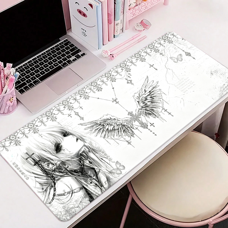 Leather Mousepad Black White A - Pc Gaming Anime review and price