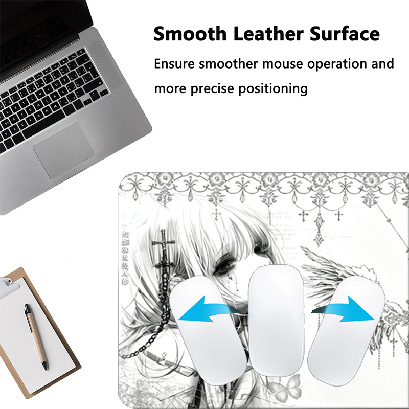 Leather Mousepad Black White A - Pc Gaming Anime review and price