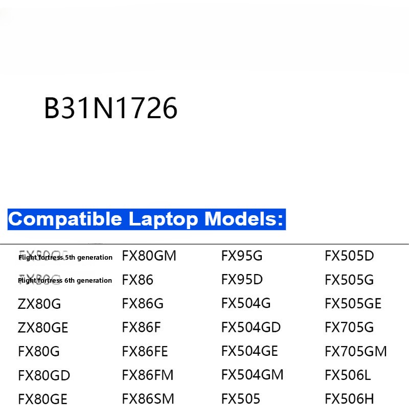 B31N1726 Laptop Battery for As - Pc Gaming Asus Rog review and price