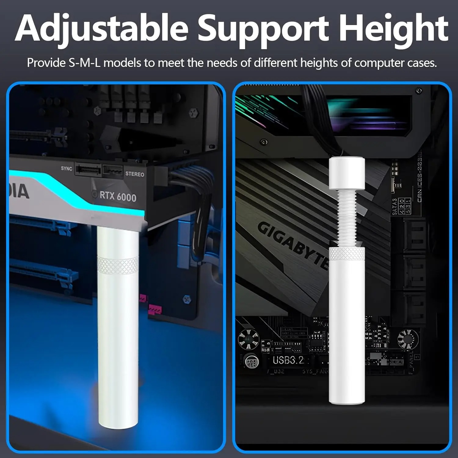 Aluminum GPU Anti Sag Bracket, - Pc Gaming Case review and price