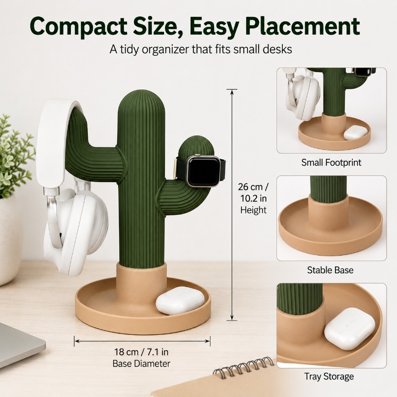 Minimalist Cactus Headset Stan - Headset Stand review and price